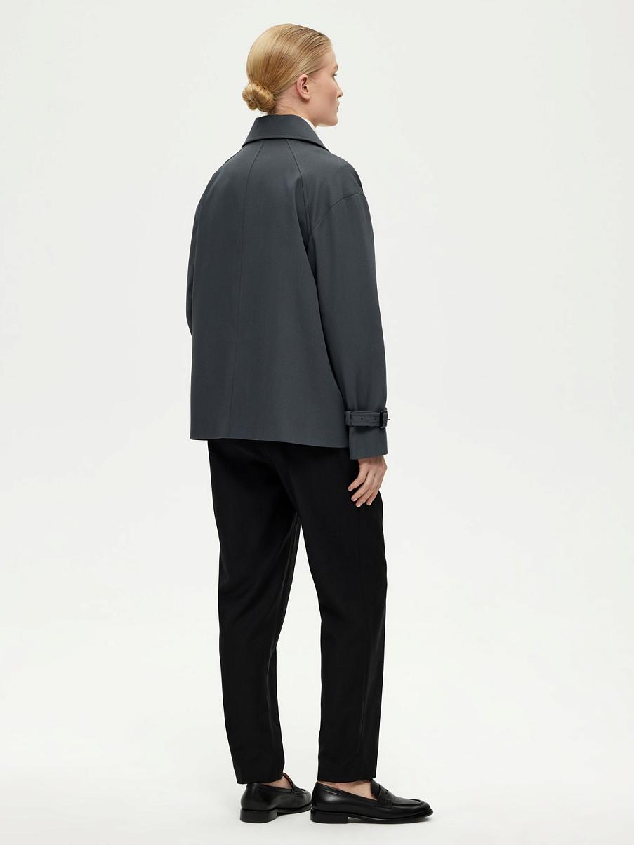 Укороченный хлопковый тренч