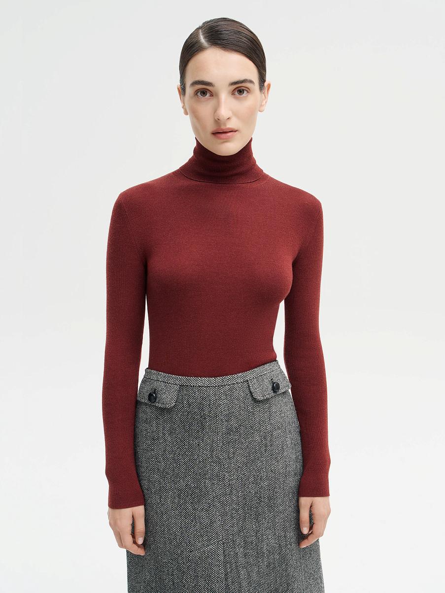 Водолазка из мериноса с шелком