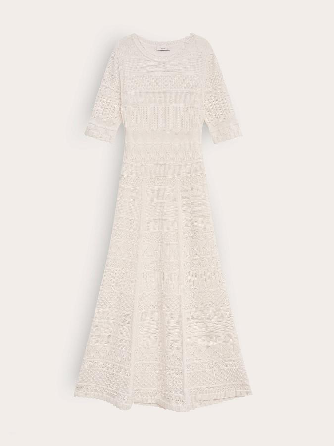 LSSL-782010 Платье трикотажное (белый, L)