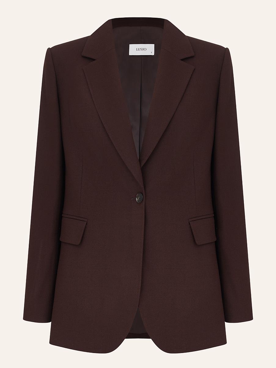 Однобортный жакет из шерсти