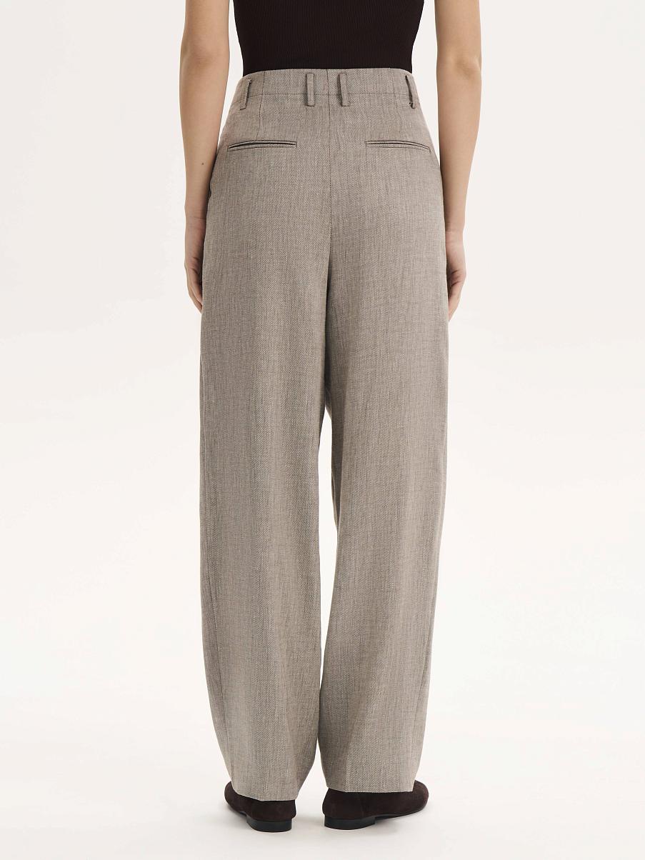 Брюки льняные