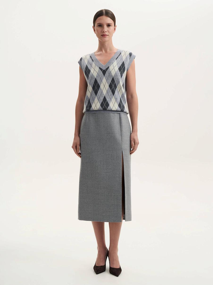 Жилетка из кашемира и шерсти мериноса