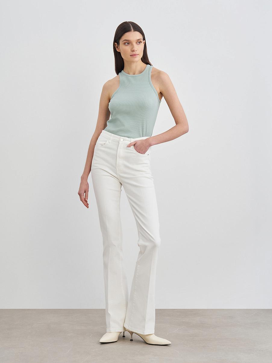 Хлопковый топ в рубчик