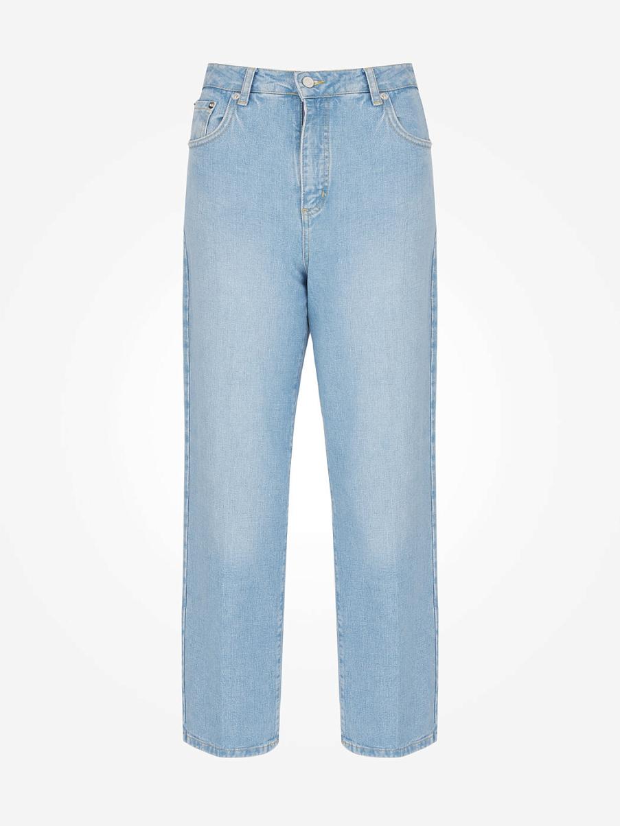 Прямые хлопковые джинсы со стрелками