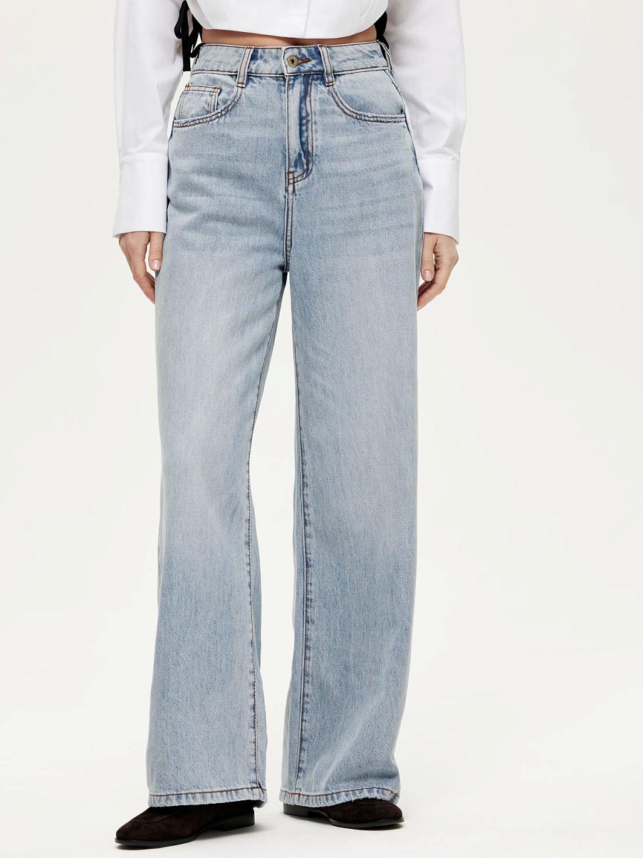 Хлопковые джинсы свободного кроя