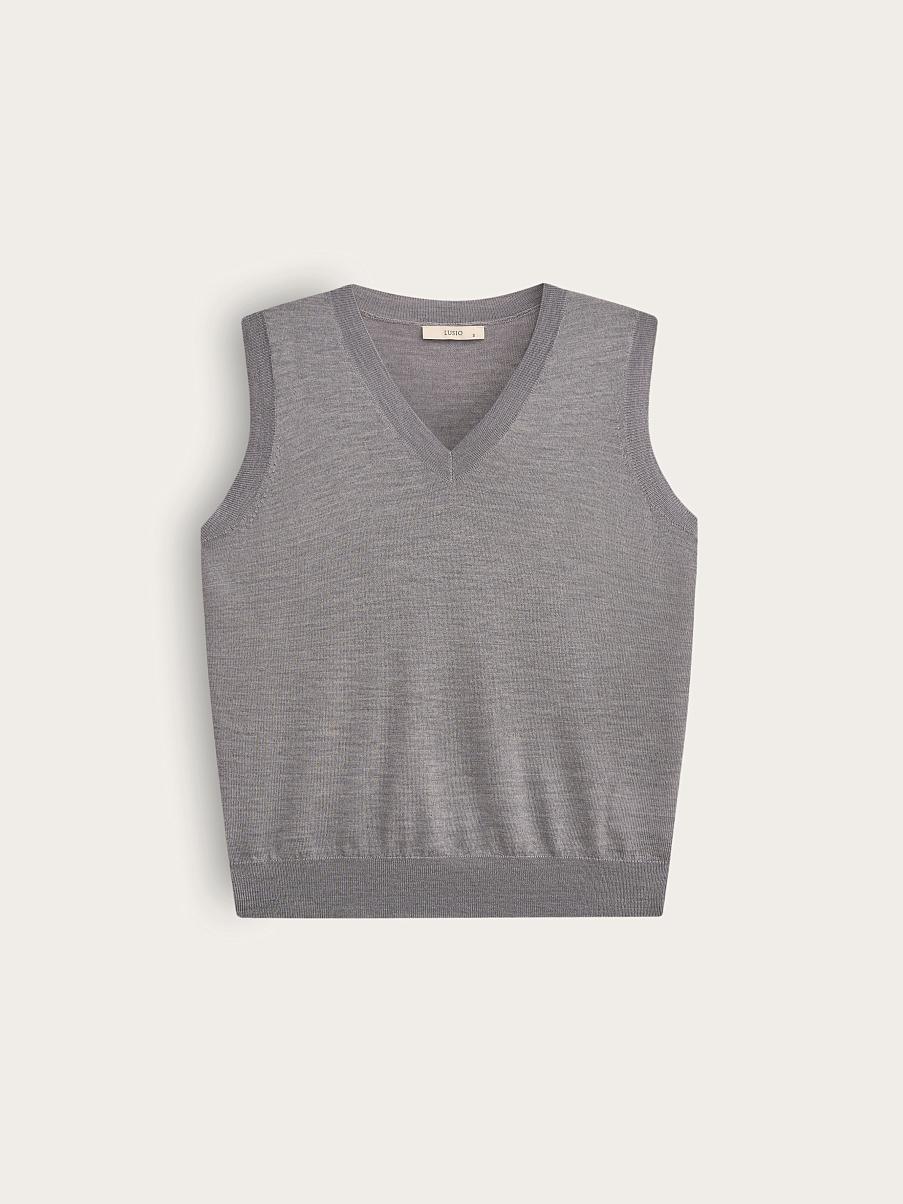 Жилетка из шелка и шерсти мериноса